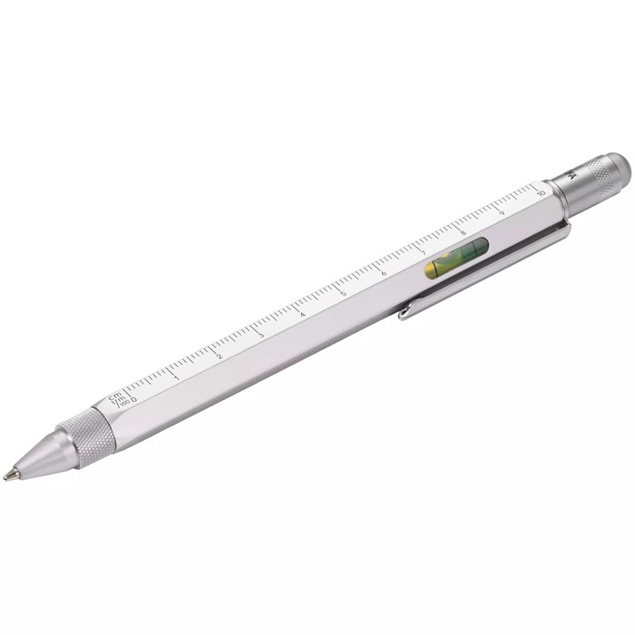 Ручка шариковая Construction, мультиинструмент, серебристая 6462.10