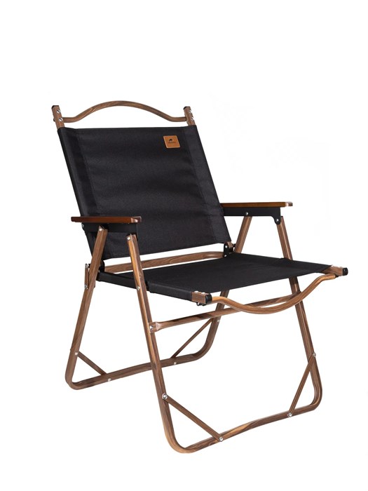 Стул MW02 складной, черный, темное дерево 64000.35