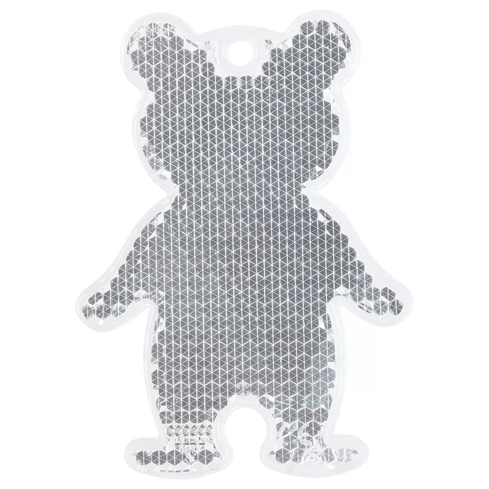 Пешеходный светоотражатель «Мишка», белый 4815.60