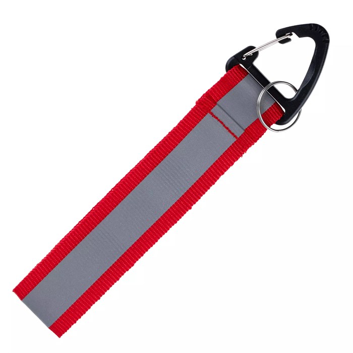 Светоотражающий брелок Flashline, серый с красным 15458.50