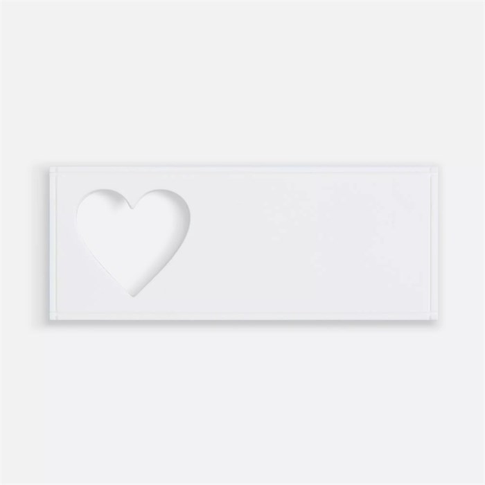 Лейбл из ПВХ с вырубкой «Сердце», белый 17595.60