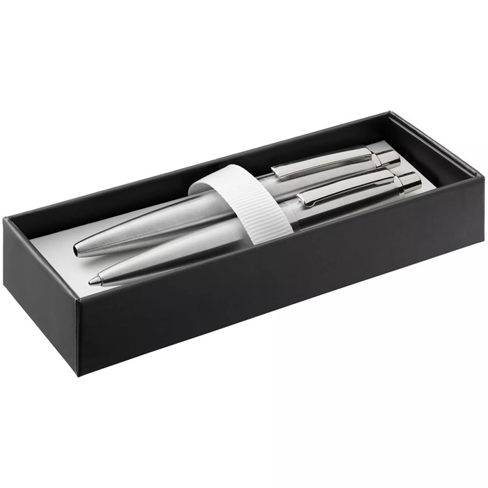 Набор из механического карандаша и ручки Poetica, серебристый 16718.00