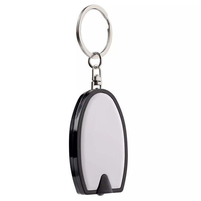 Брелок-фонарик Vivid, ver.2, белый с черным 15697.60