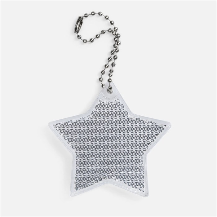 Пешеходный светоотражатель с цепочкой «Звезда», белый 24211.60