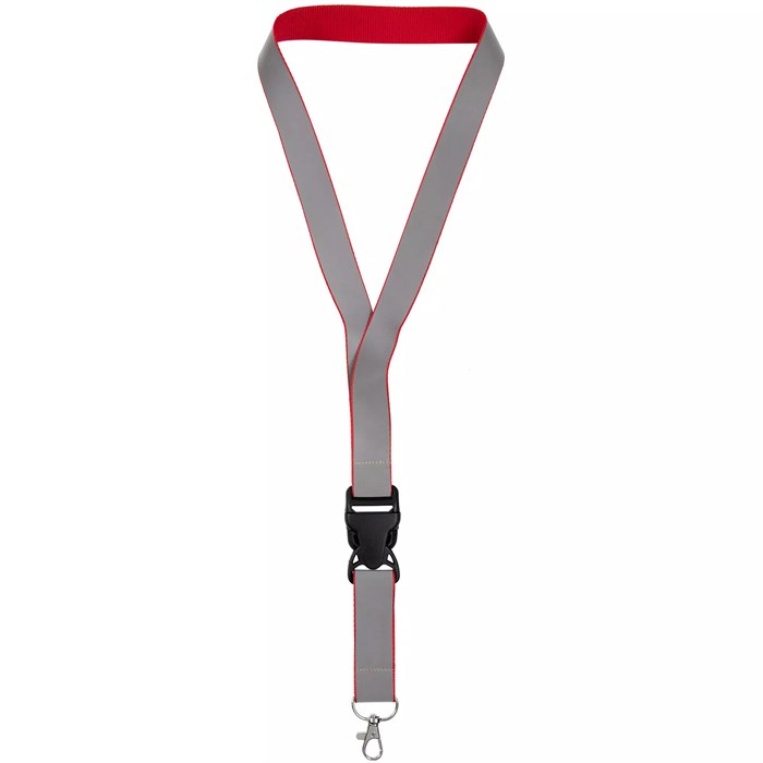 Лента светоотражающая Interlevel, красная с серым 16136.15