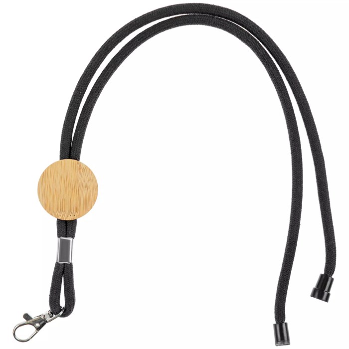 Шнурок для бейджа Tube Wood, черный 20382.30