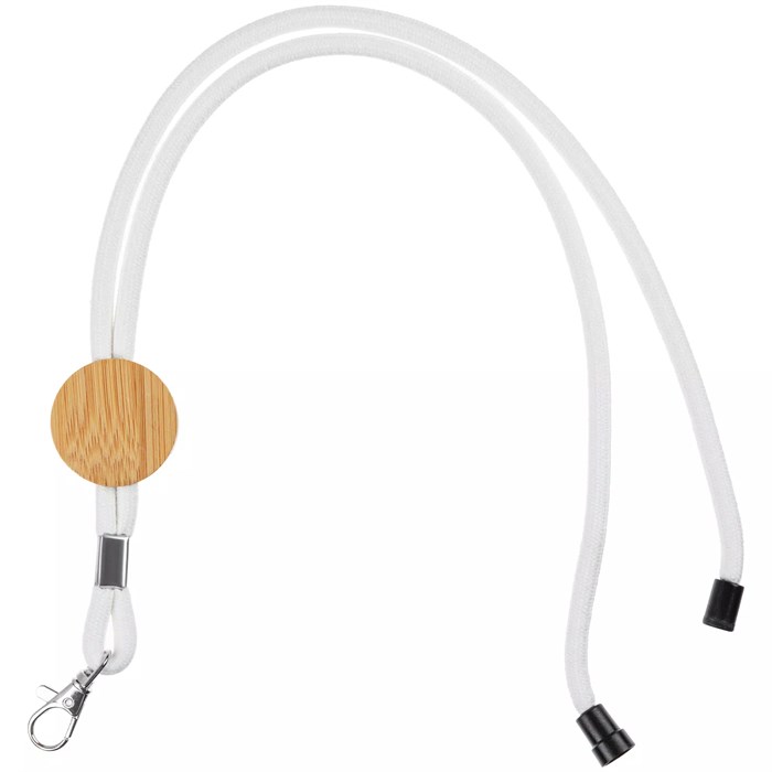 Шнурок для бейджа Tube Wood, белый 20382.60