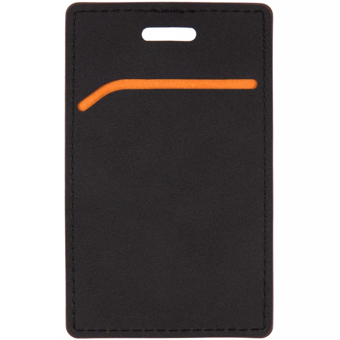 Чехол для пропуска Multimo, черный с оранжевым 17623.32