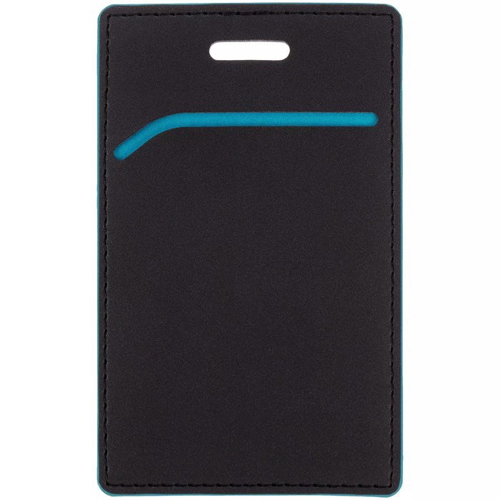 Чехол для пропуска Multimo, черный с бирюзовым 17623.49