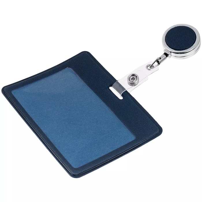 Чехол для карточки с ретрактором Devon, синий 11645.40