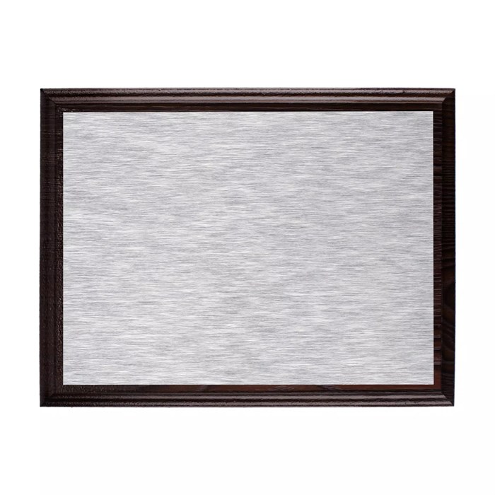 Плакетка Plaque, малая, венге с серебристой пластиной 15517.02