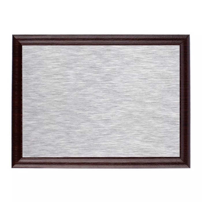 Плакетка Plaque, малая, вишня с серебристой пластиной 15517.04