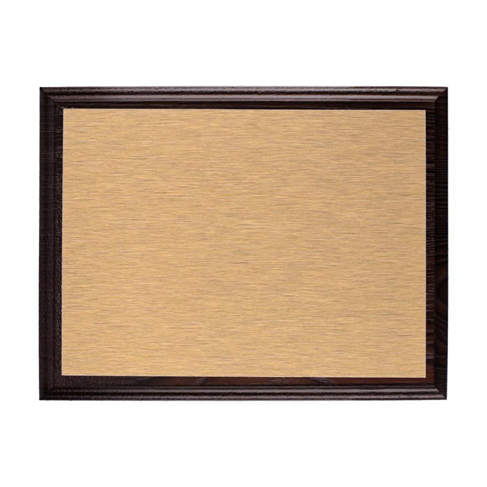 Плакетка Plaque, малая, венге с золотистой пластиной 15517.01