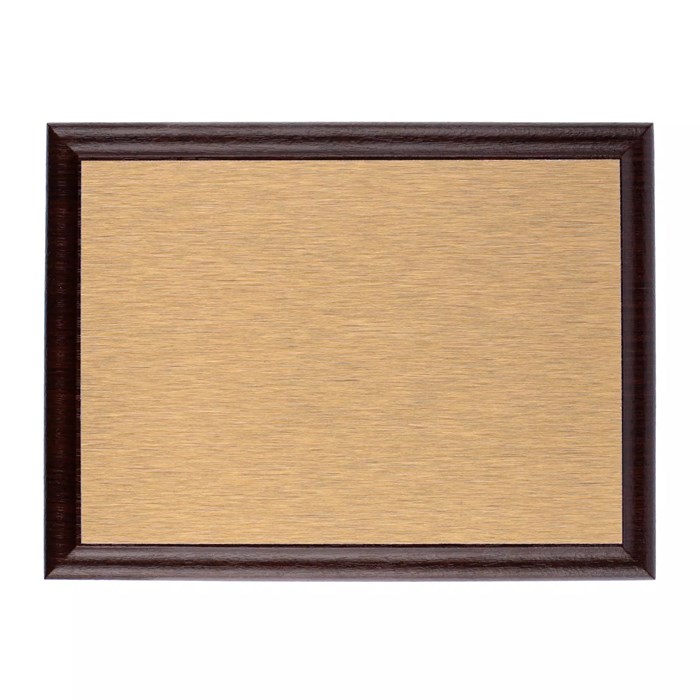 Плакетка Plaque, малая, вишня с золотистой пластиной 15517.03