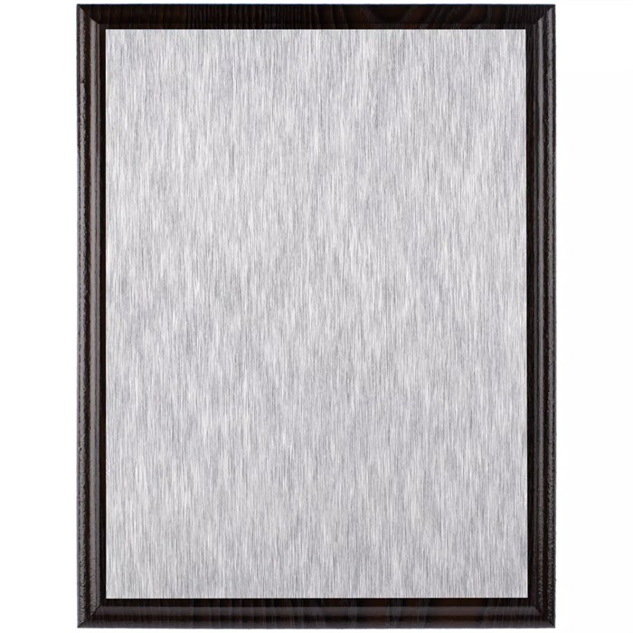 Плакетка Plaque, большая, венге с серебристой пластиной 15516.02