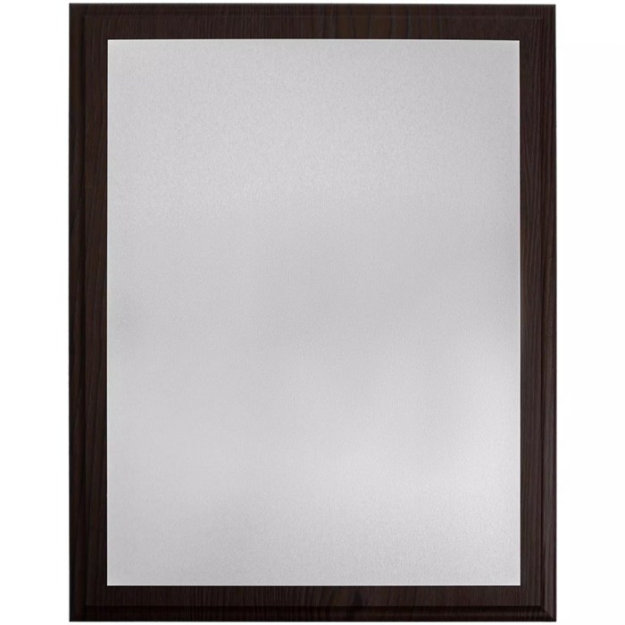 Плакетка Plaque XL, венге с серебристой пластиной 20456.10