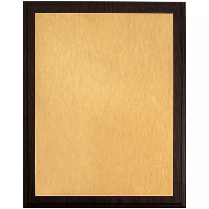 Плакетка Plaque XL, венге с золотистой пластиной 20456.00