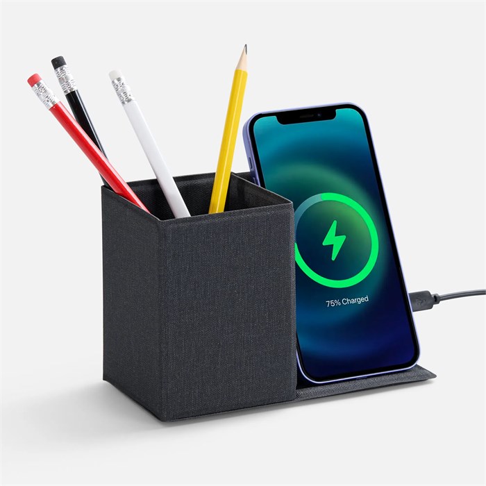 Складной органайзер с беспроводной зарядкой Midstream ver.2, серый 16823.10