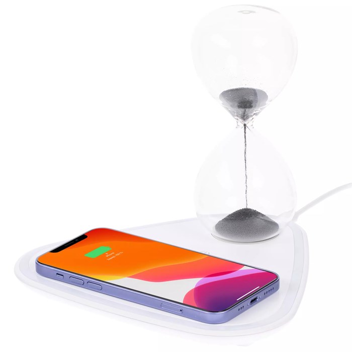 Станция беспроводной зарядки с антистрессом Countdown, белая 16462.60