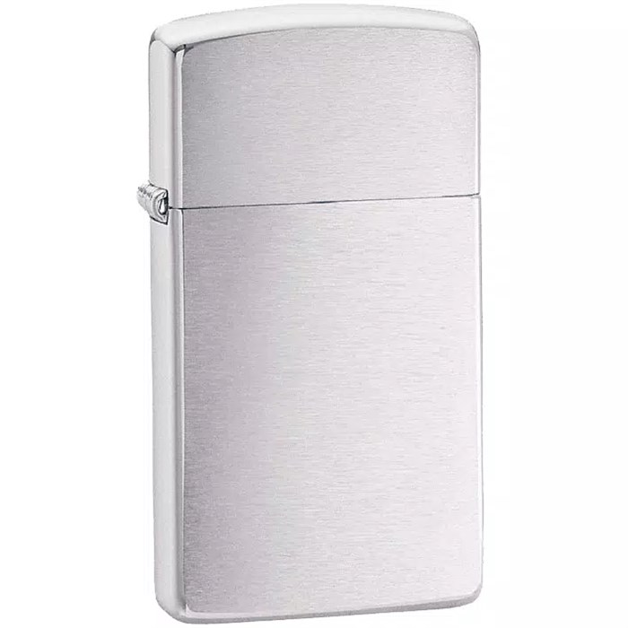 Зажигалка Zippo Slim Brushed, матовая серебристая 12974.11
