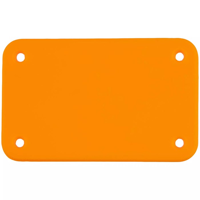 Лейбл из ПВХ Kreta, S, оранжевый неон 16556.22