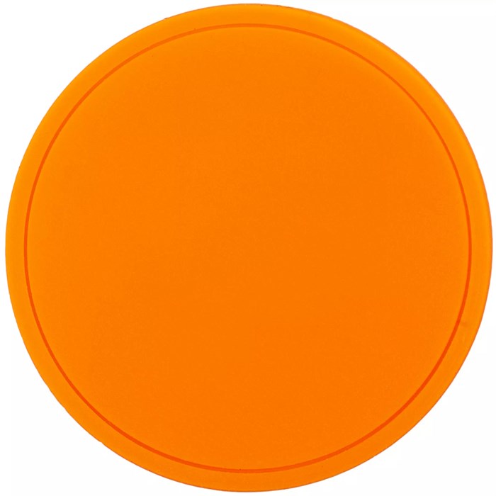 Лейбл из ПВХ Dzeta Round, L оранжевый неон 15354.22
