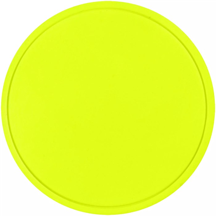 Лейбл из ПВХ Dzeta Round, L, желтый неон 15354.89