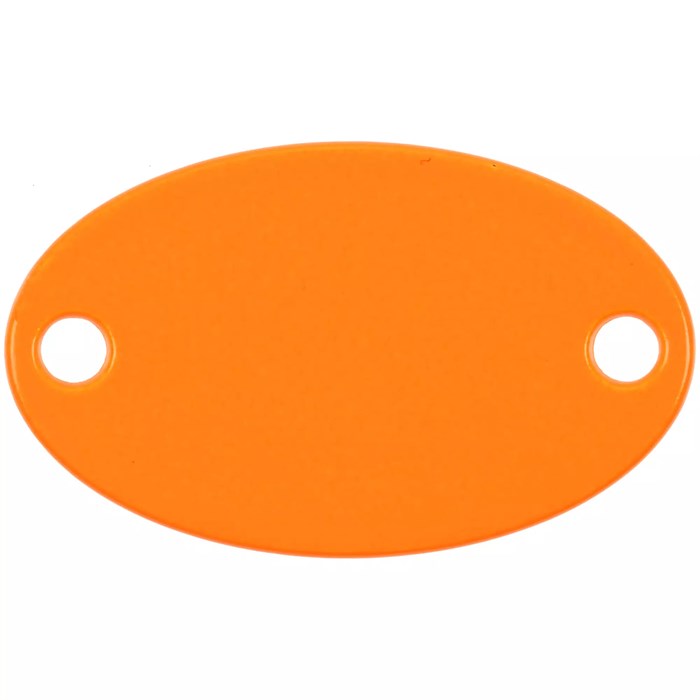 Шильдик металлический Alfa Oval, оранжевый неон 13843.22
