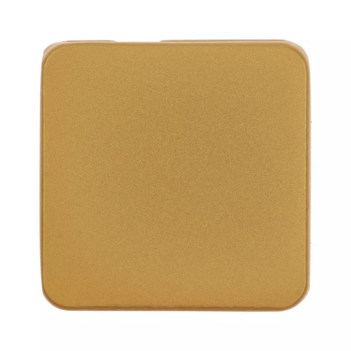 Квадратный шильдик на резинку Direct, матовый золотистый 16252.00