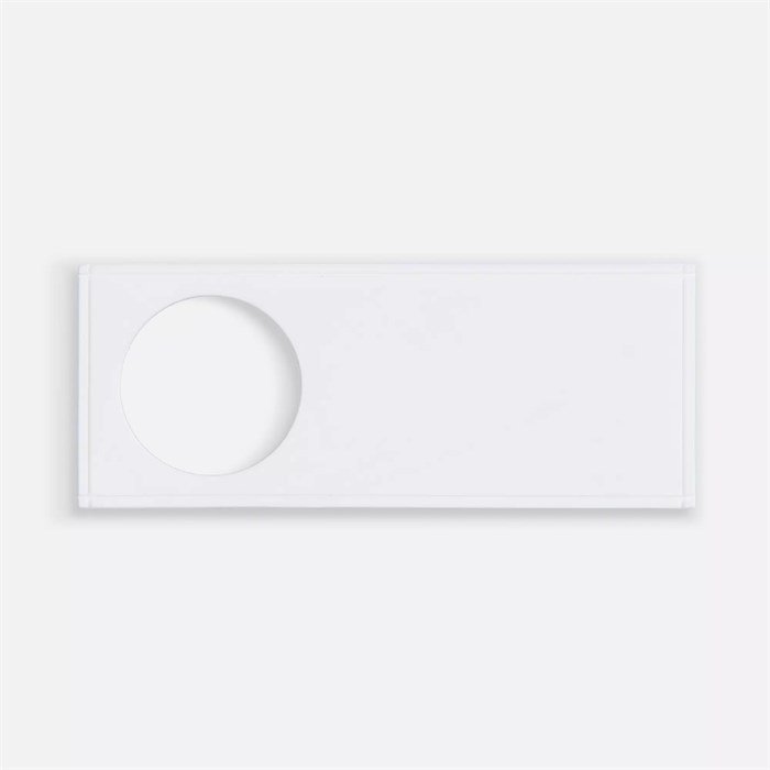 Лейбл из ПВХ с вырубкой «Круг», белый 17593.60