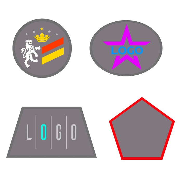 Шеврон из габардина Gabo L, серый 18313.10