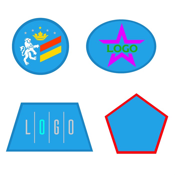 Шеврон из габардина Gabo L, голубой 18313.14