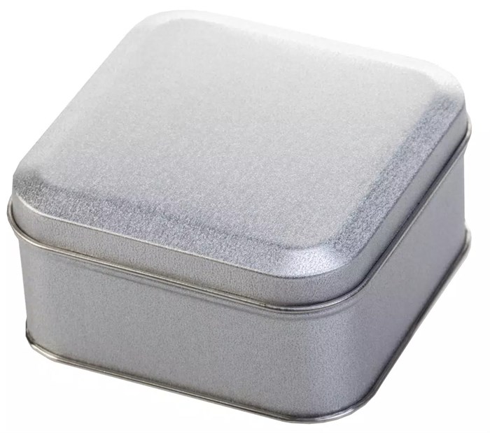 Коробка Pragmax S, квадратная, серебристая 5587.01