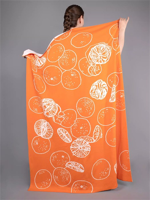 Плед Citrion, оранжево-белый 20147.20