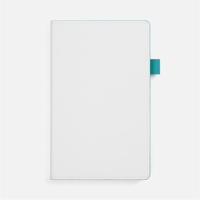 Ежедневник White Shall, недатированный, бело-бирюзовый 15751.49