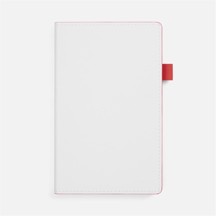 Ежедневник White Shall, недатированный, бело-красный 15751.56