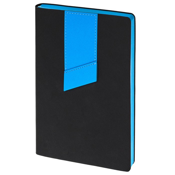 Ежедневник Bookmark, недатированный, черный с голубым 21180.14