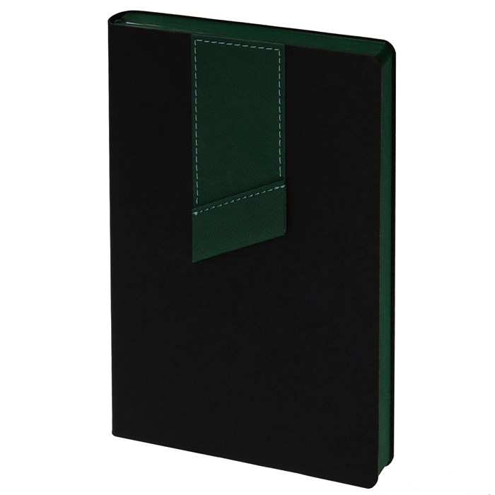 Ежедневник Bookmark, недатированный, черный с зеленым 21180.39