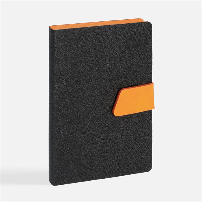 Ежедневник Boom, недатированный, черный с оранжевым 15768.32