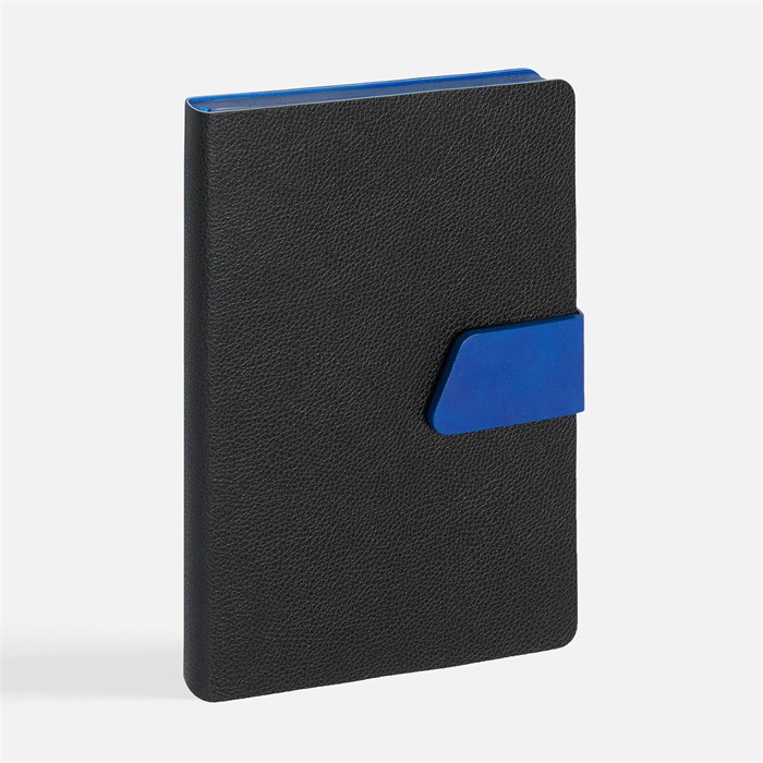 Ежедневник Boom, недатированный, черный с ярко-синий 15768.43