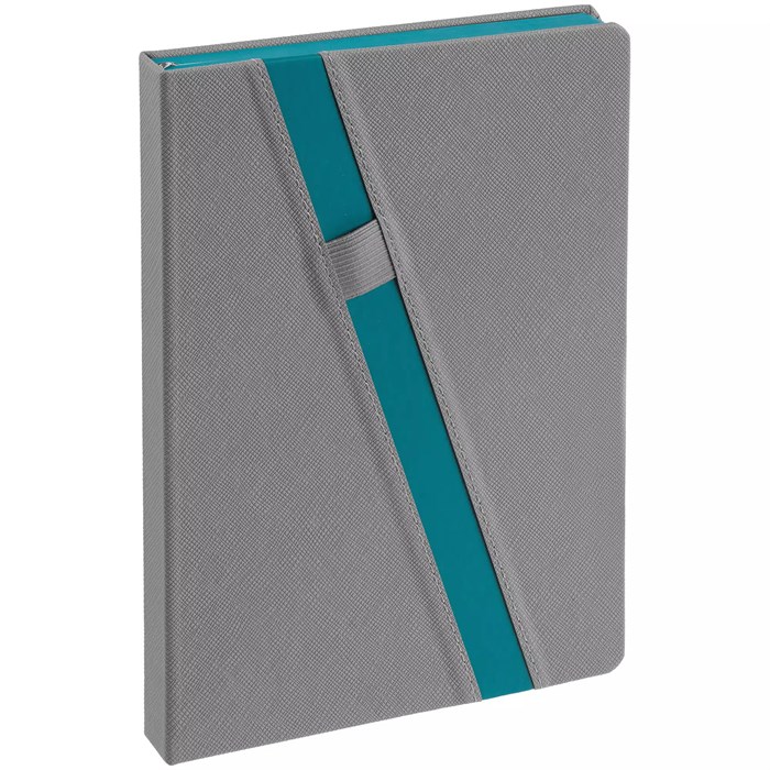 Ежедневник Rubikon на заказ, недатированный серо-бирюзовый 16208.49
