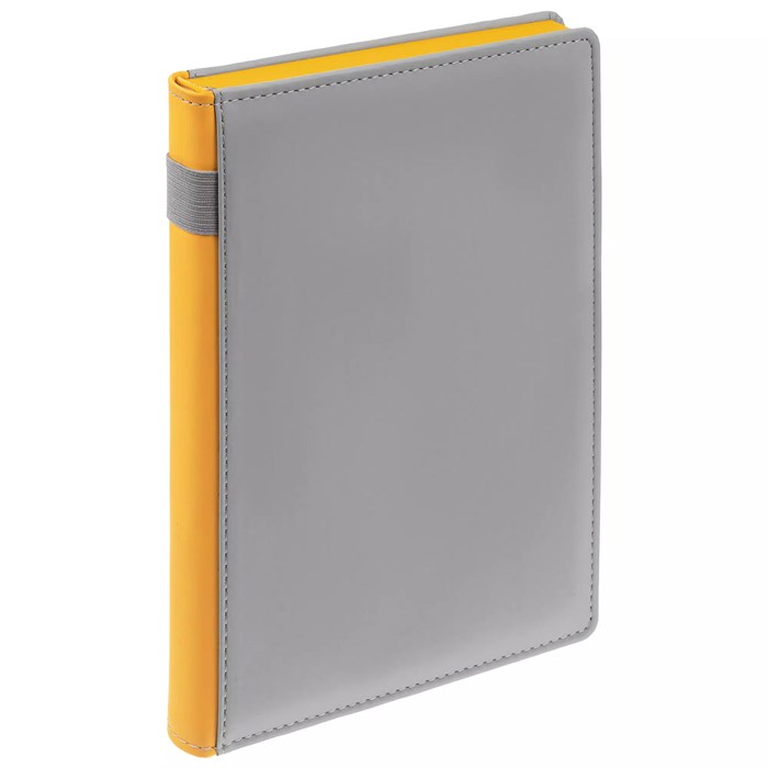 Ежедневник Spain Shall на заказ, недатированный, серый с желтым 16403.18