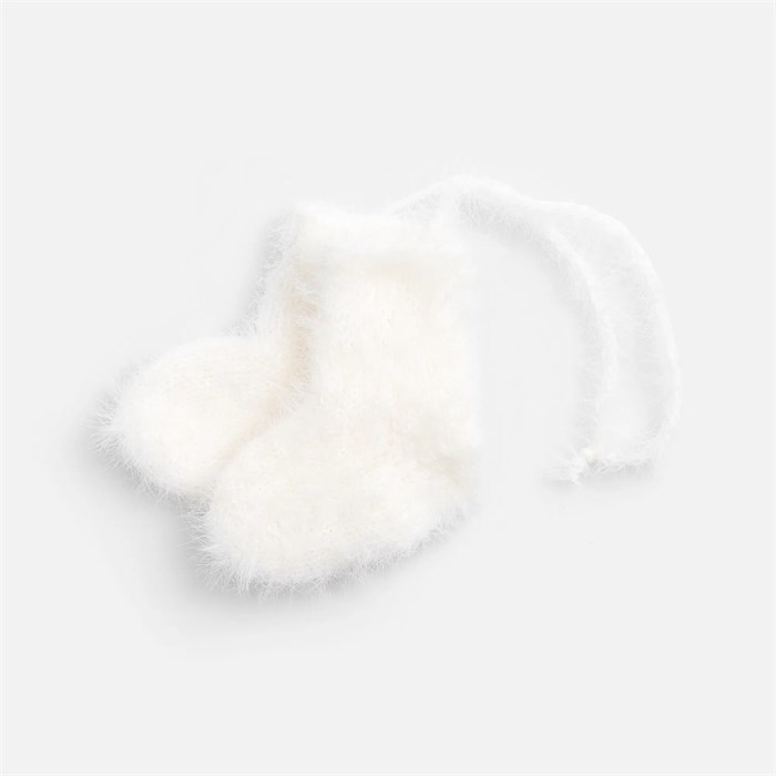 Подвеска на елку «Вьюжка», носочки, белая 19262.60