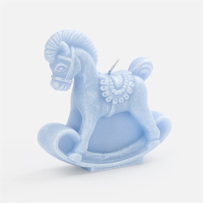 Свеча фигурная «Лошадка-качалка», голубая 20333.14