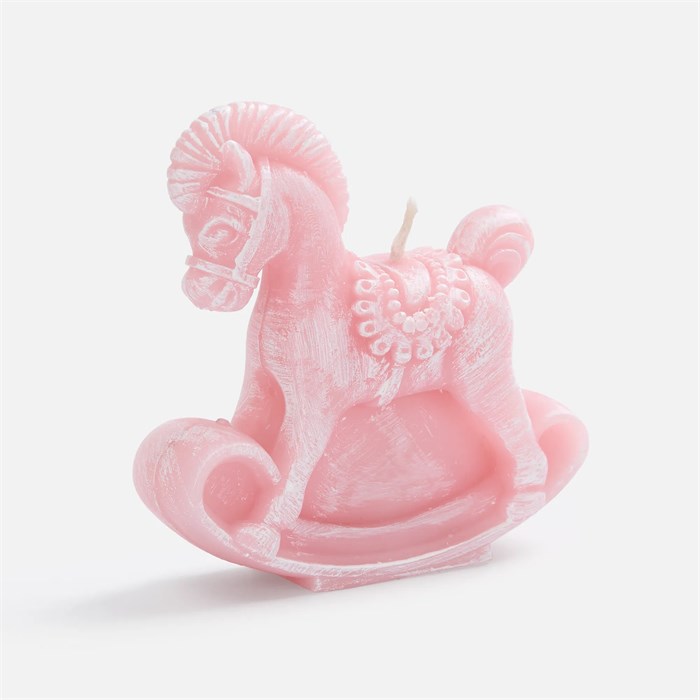 Свеча фигурная «Лошадка-качалка», розовая 20333.15