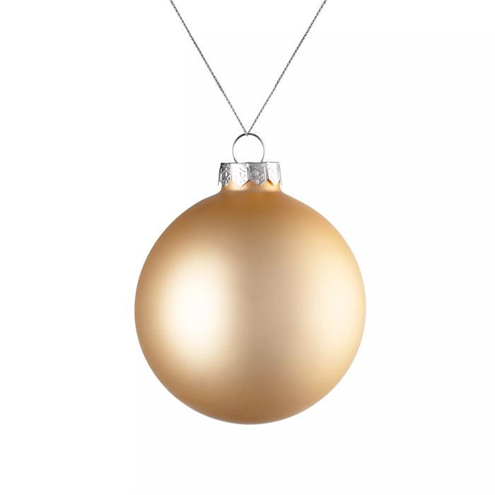 Елочный шар Finery Matt, 8 см, матовый золотистый 17663.00