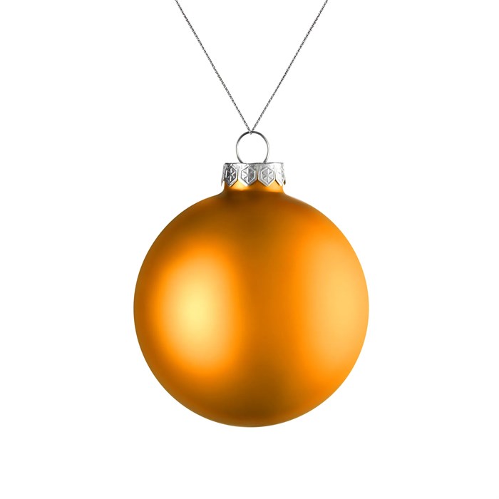 Елочный шар Finery Matt, 8 см, матовый оранжевый 17663.20