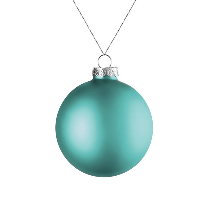 Елочный шар Finery Matt, 8 см, матовый бирюзовый 17663.49