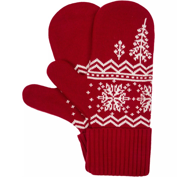 Варежки Elnik, красные с молочно-белым 16737.65