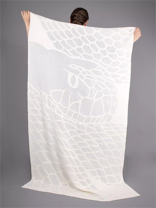 Плед Serpentica, молочный с люрексом 20151.60